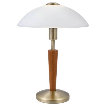 Настольная лампа Eglo Solo 1 металл, стекло / дерево, бронза