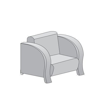 Кресло посетителя МР , мягкое бубинга