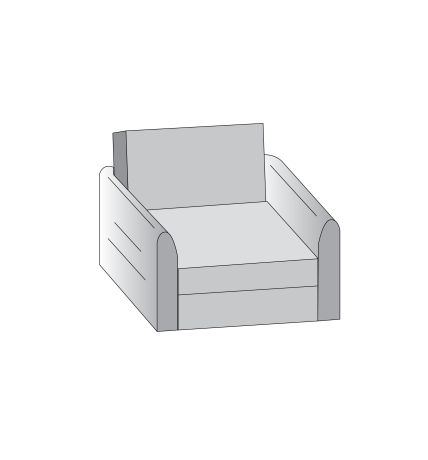 Кресло с подлокотниками Сатурно (цвет: алькантара) 