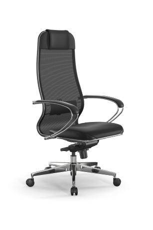 Кресло руководителя Samurai Comfort S Infinity сетка/экокожа / черная/черная