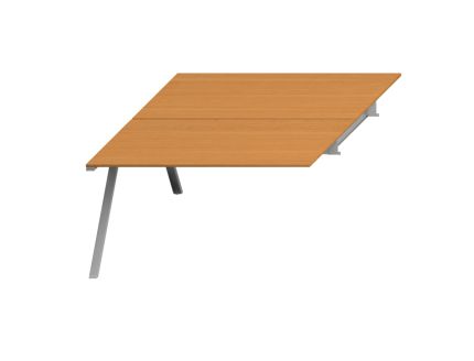 Двойной стол приставной графитовый дуб (меламин)
