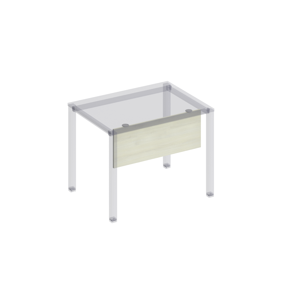 Экран стола защитный (ДСП) с кронштейнами для стола 100 на металлокаркасе КФ