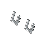 Комплект кронштейнов крепления перегородки настольной (2 шт.) цвет: серый