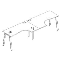 Рабочая станция металлокаркас TRE (2х160) столы Классика А4 Б3 035-2 БП