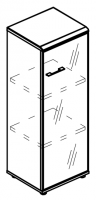 Шкаф средний узкий дверь стекло в рамке правый (топ МДФ) МР 9369