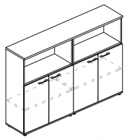 Шкаф средний комбинированный полузакрытый (топ ДСП) МР 9491
