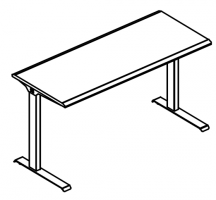 Стол письменный на металлокаркасе МL (2 скоса) МР А2 001.01