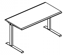 Стол письменный на металлокаркасе МL (2 скоса) МР А2 011.01