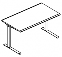 Стол письменный на металлокаркасе МL (2 скоса) МР А2 022.01