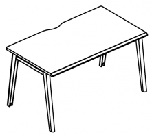 Стол письменный на металлокаркасе МТ (1 скос) МР Б1Б 022.02