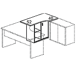 Шкаф-приставка к рабочему месту Karstula, правый (к столу F0167) F8675