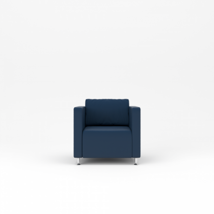 Кресло экокожа премиум / синяя CN1128