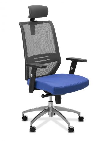 Кресло Aero с подголовником черная/ синяя