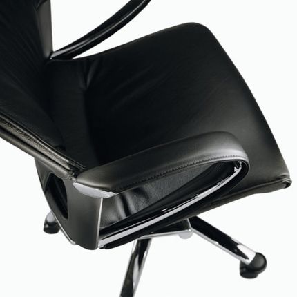 Кресло Modus высокое с подголовником натуральная кожа / темно-коричневая