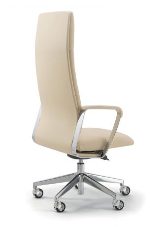 Кресло для руководителя Directa с высокой спинкой в коже натуральная кожа / бордовая
