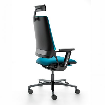 Кресло для руководителя Connex2 со средней спинкой натуральная кожа / графит 4806