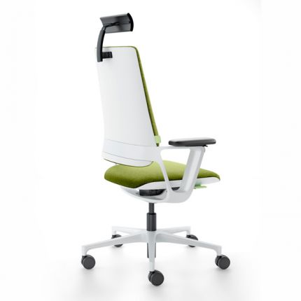 Кресло для руководителя Connex2 со средней спинкой натуральная кожа / темно-серая 4801