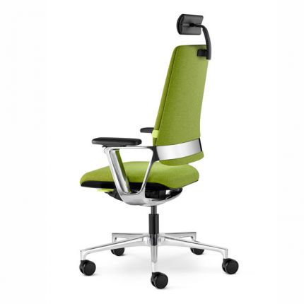 Кресло для руководителя Connex2 со средней спинкой натуральная кожа / серая 4802