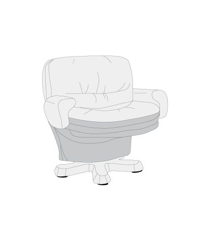 Кресло посетителя President (кожа экстра) 
