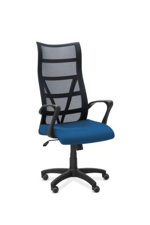 Кресло Топ сетка/ткань TW черная/синяя