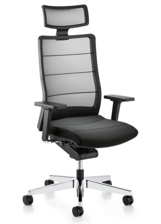 Кресло AirPad для руководителя натуральная кожа / оранжевая