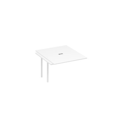Секция стола для переговоров с металлокаркасом DUE белый премиум / металлокаркас белый