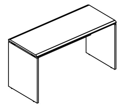 Стол письменный на каркасе ДСП (2 скоса)  мокко премиум / вяз либерти
