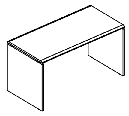 Стол письменный на каркасе ДСП (2 скоса) вяз либерти / мокко премиум