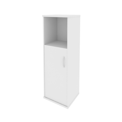 Шкаф средний узкий с нишей белый