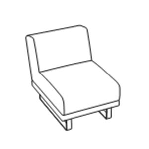 Кресло без подлокотникой натуральная кожа / P01/257