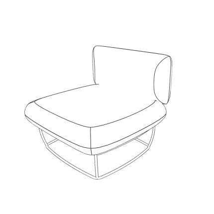 Кресло без подлокотников  ткань рогожка / kiton11