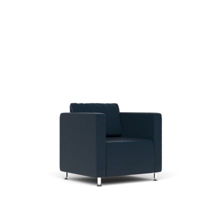 Кресло экокожа премиум / синяя CN1128