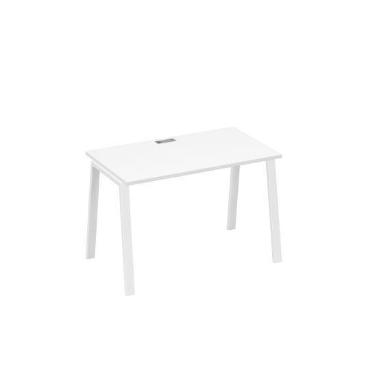Стол письменный на металлокаркасе TRE белый премиум / металлокаркас белый