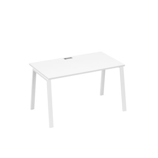 Стол письменный на металлокаркасе TRE белый премиум / металлокаркас белый