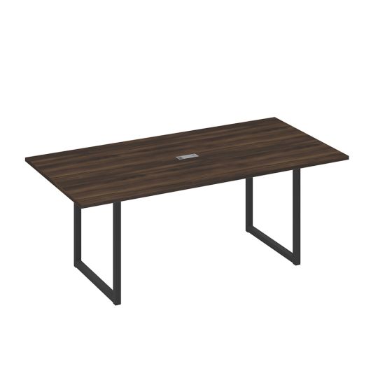 Стол 200 с металлокаркасом QUATTRO для переговоров дуб ристретто/ металлокаркас антрацит