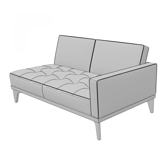 Диван 2-х местный подлокотник левый oregon02